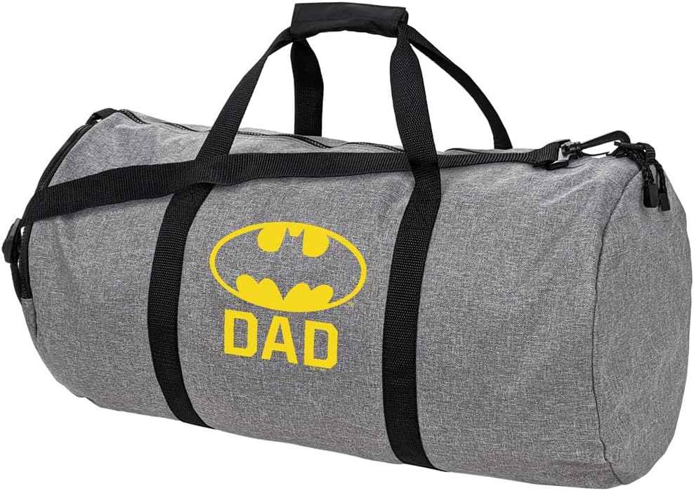 Superman Super Dad Shield Logo Lightweight Duffel Bag for Sports and Gym Packable for Travel