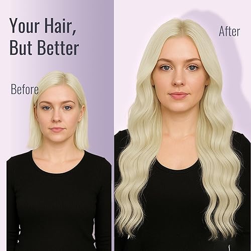 Miniatura 6 de Fshine Extensiones de cabello humano Remy brasileño con cinta adhesiva de poliuretano sin costuras, calidad de peluquería, cabello humano Remy suave