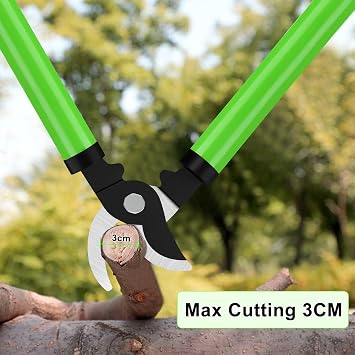 Bypass Loppers,Branch Lopper with Steel Blade,Effortless Garden Loppers Tree Trimmer Length 37cm,Branch Tree Lopper 30mm Cut Capacity