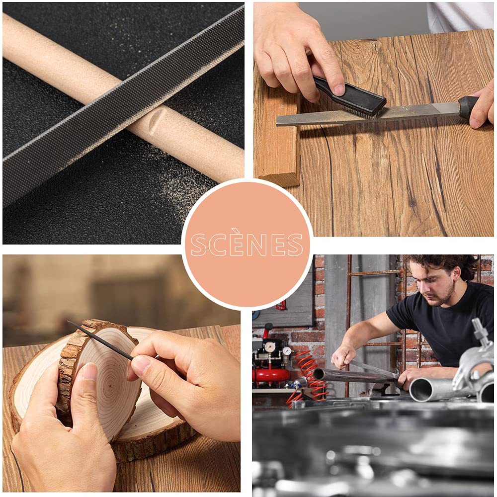 10 pcs Limes Et Râpes Jeu De Limes Polyvalentes En Acier à Haute,Teneur En CarbonerâPe à Bois Set Pour Menuiserie/Sculpture/Travaux Manuels/Travail Du Bois/Atelier