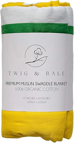 Miniatura 2 de TWIG & BALE Manta de muselina de algodón orgánico Eugene Oregon de 47 x 43 pulgadas, regalo de bebé de Oregon para niños y niñas recién nacidos