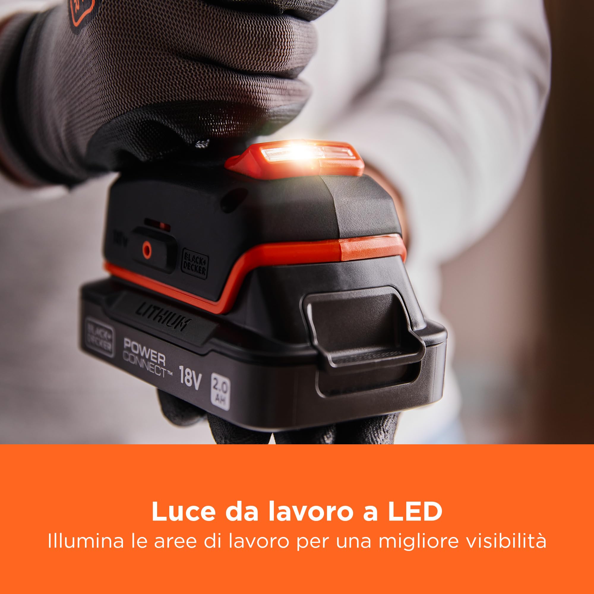 BLACK+DECKER Trapano avvitatore BRUSHLESS 18V, coppia 50Nm, 2 velocità, luce LED, senza batteria o caricabatteria, BLD682XN-XJ