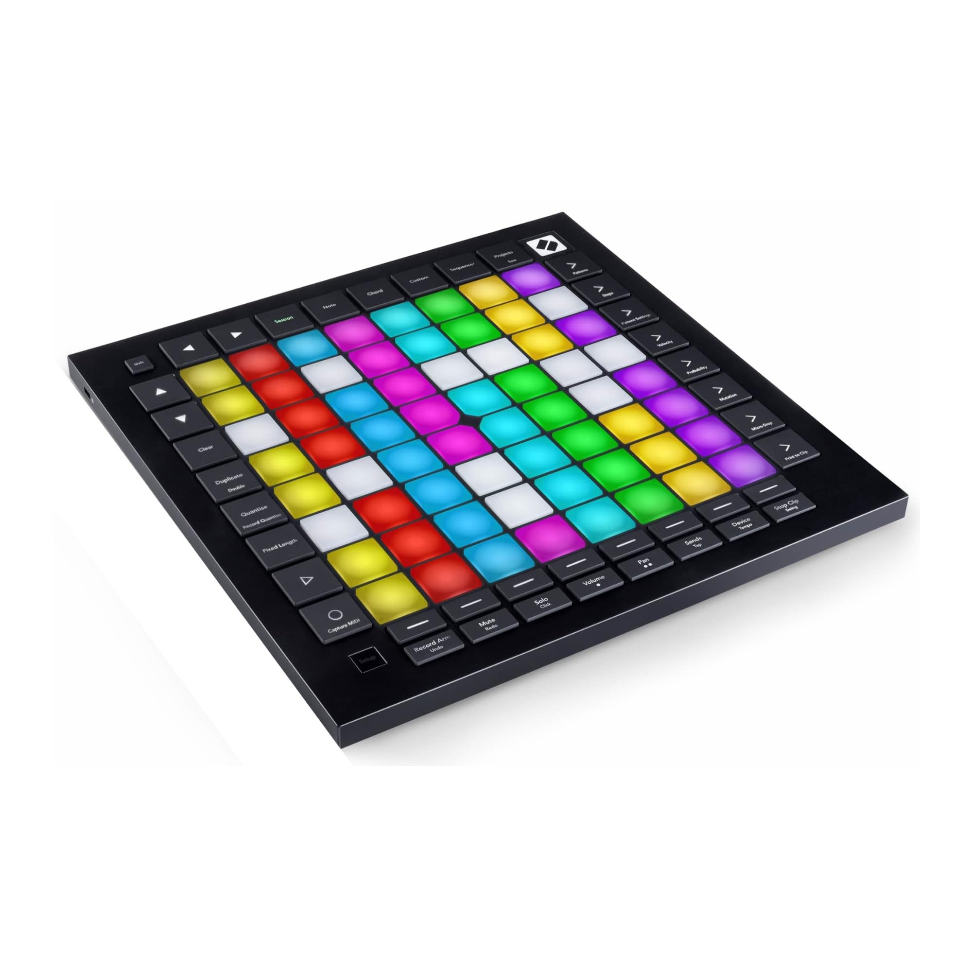 Novation Launchpad Pro [MK3] 64-Grid-MIDI-Controller und Sequenzer für Ableton Live, Logic Pro und Hardware – mit 64 anschlagsempfindlichen RGB-Pads, dynamischem Notenspiel, Akkord- und Skalen-Modi