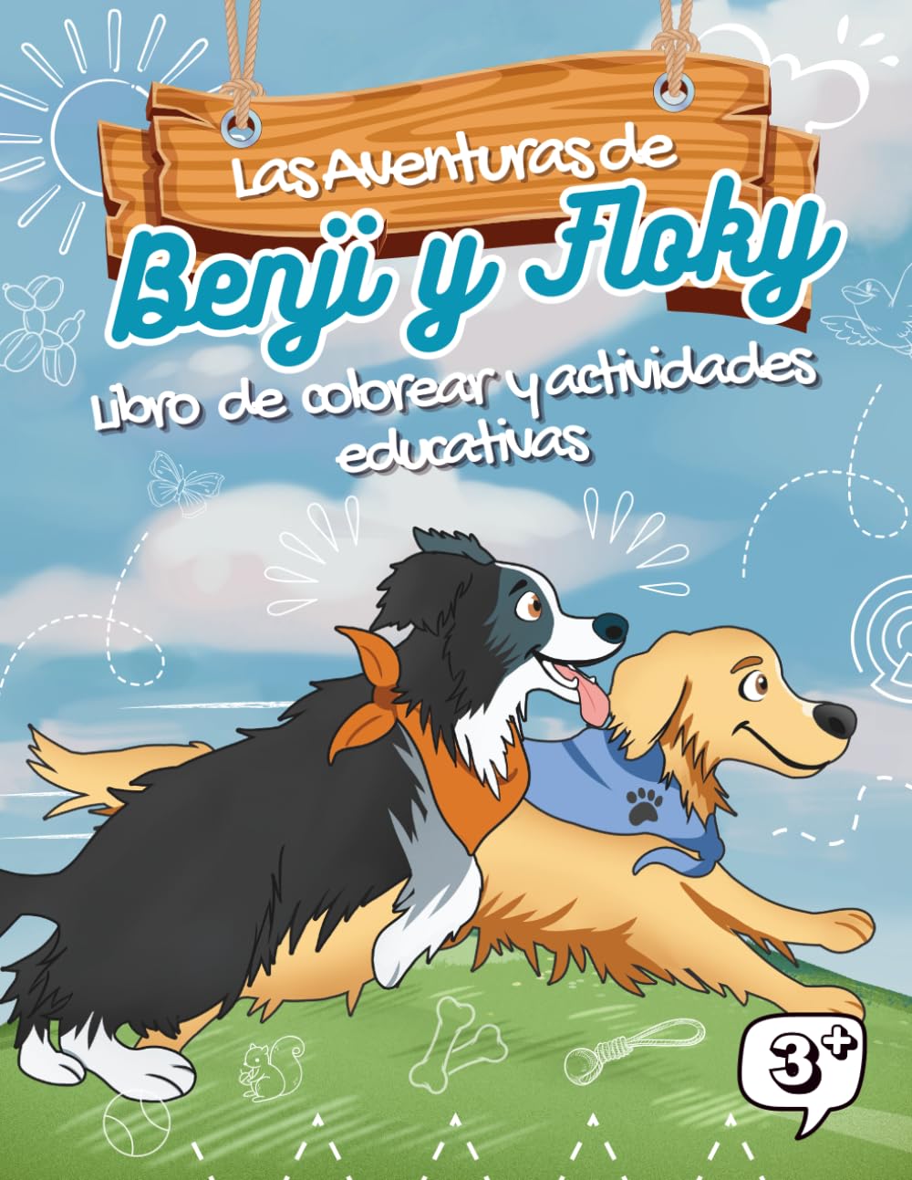 Las aventuras de Benji y Floky: Libro de colorear y actividades educativas