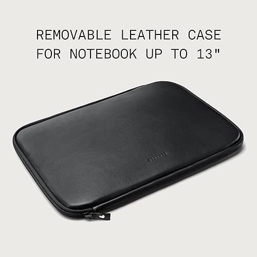 Miniatura 8 de Nordweg Dolomites NW105 - Maletín de cuero premium con funda para laptop de 13 pulgadas y compartimentos para trabajo y estudio