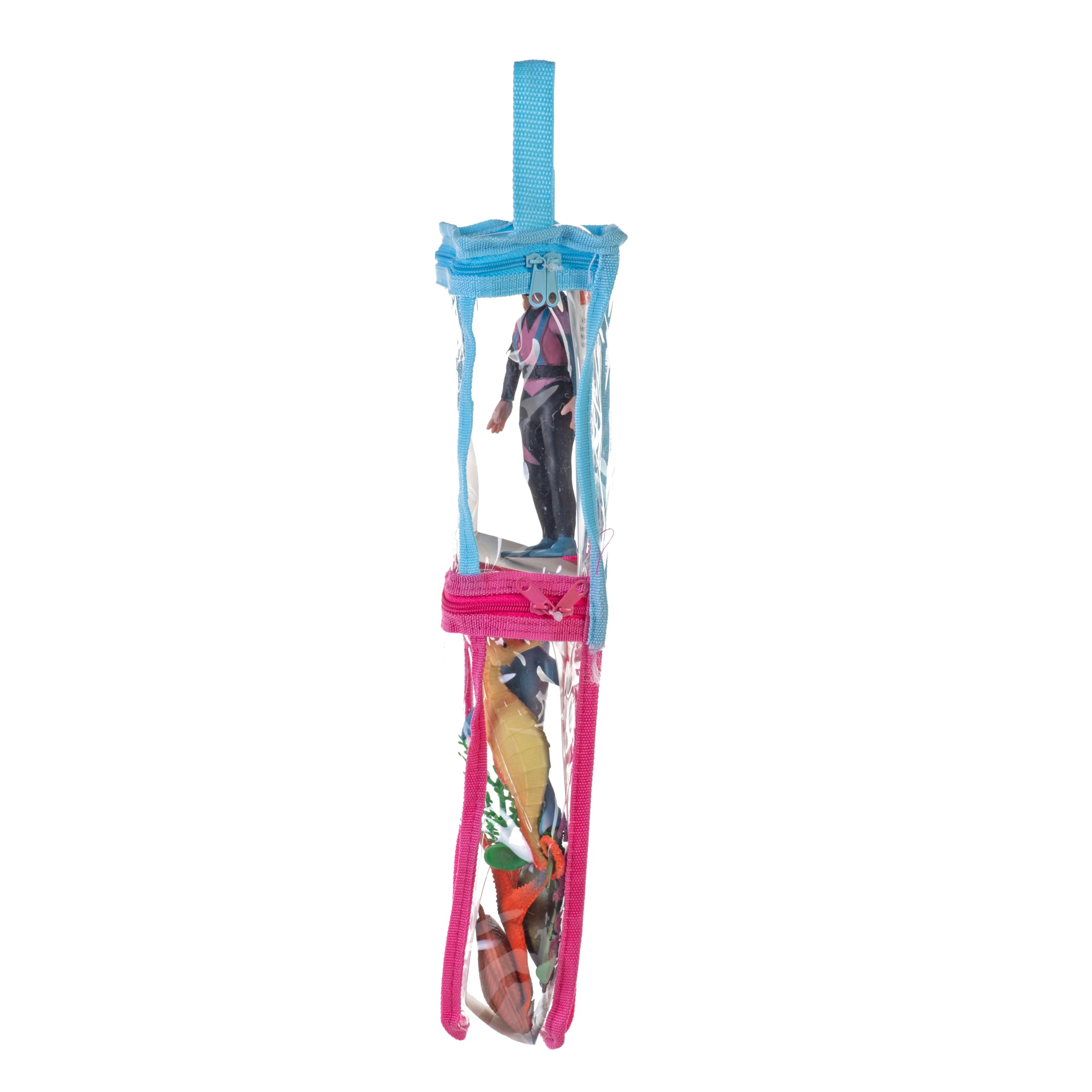 Wild Republic Figur Tube, Tierfiguren, Doppeltrommel, 7 Arten von Ozean, Miniaturtiere, Kinder, Figuren zum Sammeln, Super für interaktives Spielen