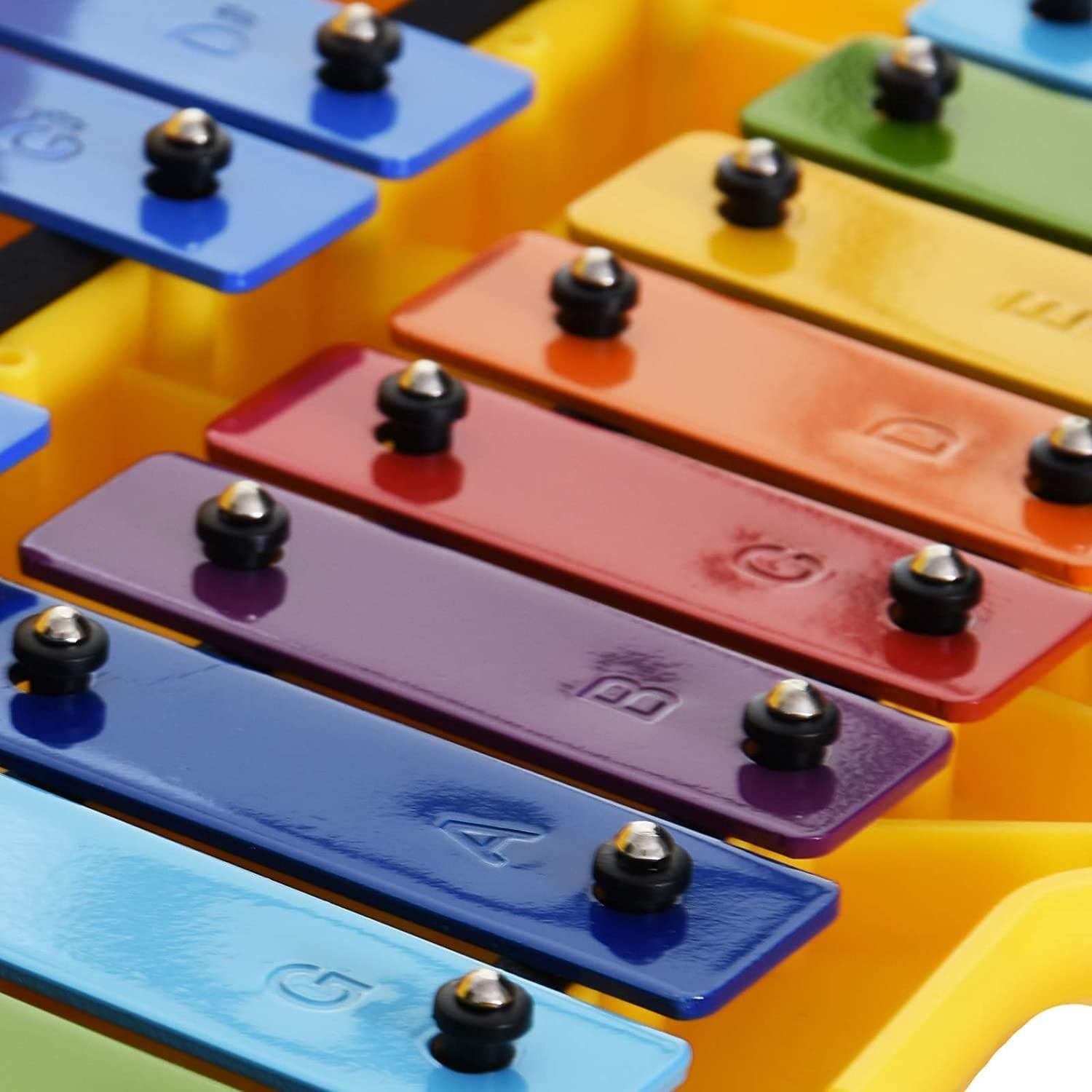 ROCKSTAR - Carrillón Xilófono Metalofono 25 Teclas Metálicas AG-25N3 Angel 1021, Glockenspiel con Estuche, Instrumento Musical supervisado por un adulto
