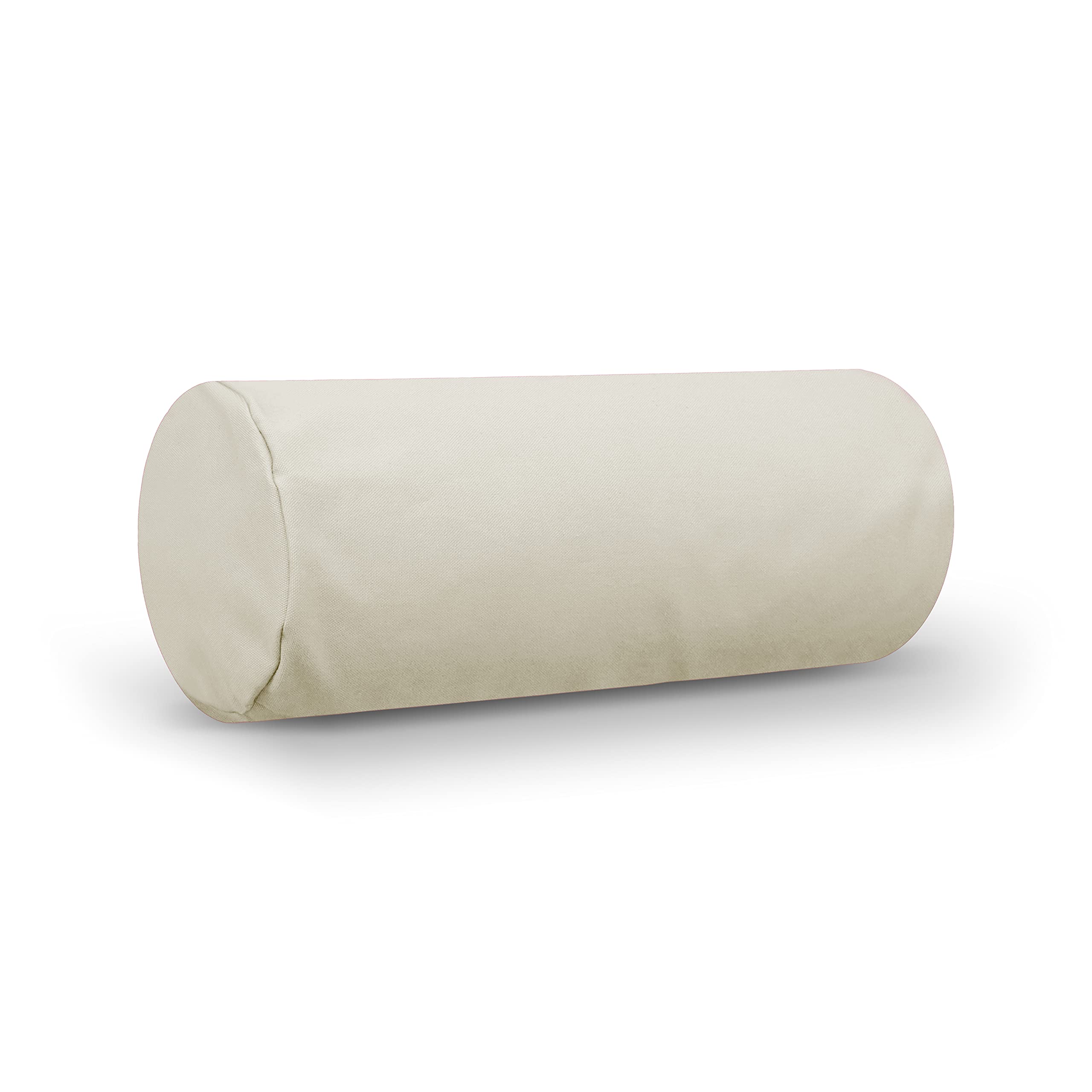 Heavy Duty Cotton Neck Roll Pillowcase - Soft and Breathable 10 oz Fabric Pillow Cover for - Fully Enclosed Sleeve Design Washable Pillow Protector -