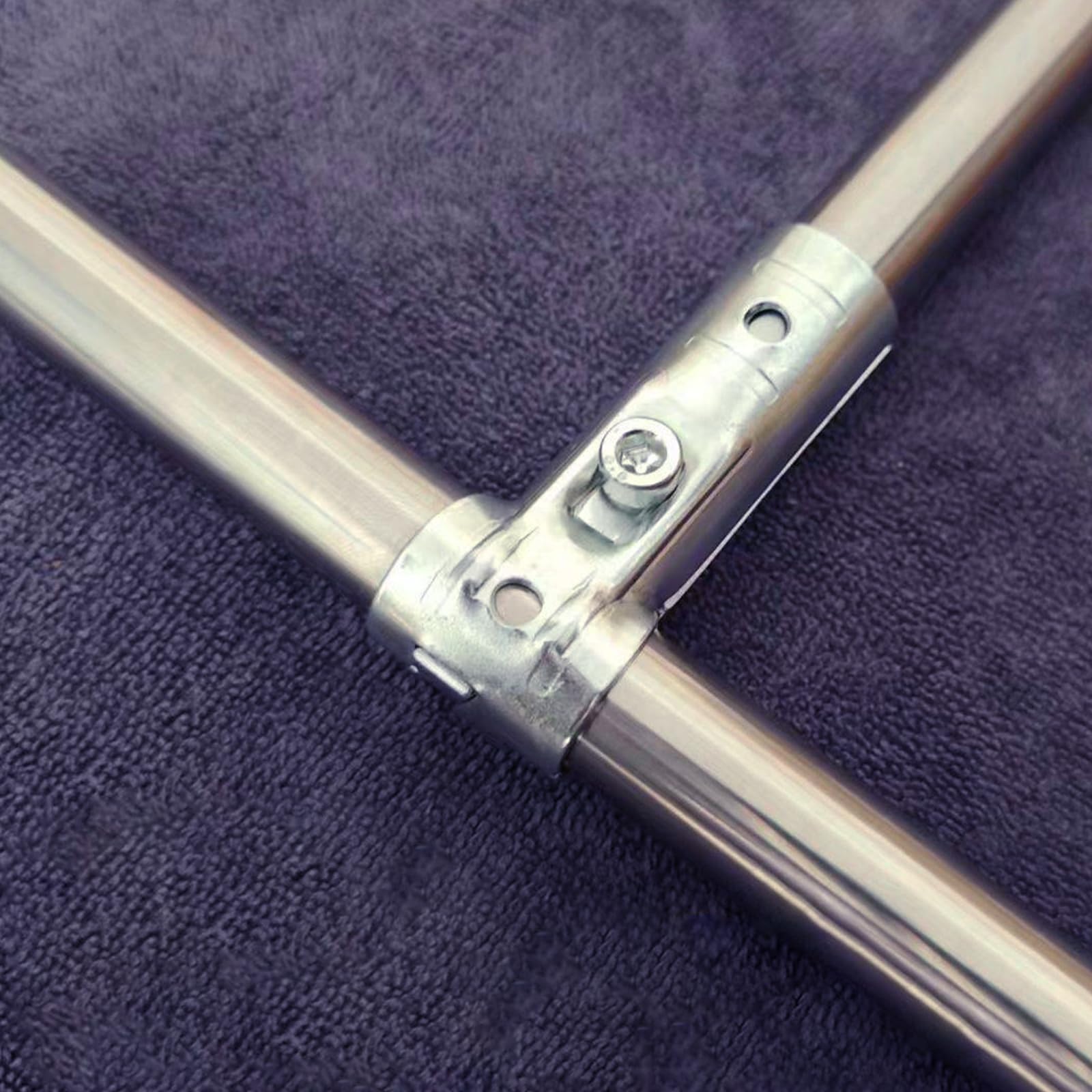 T-Rohrschellen, robuste verzinkte Stahlverbinder mit Schrauben und Muttern, Kettenglied-Zaun-Eckbefestigung, Endschiene, T-Klemme, passend für 32 mm Außendurchmesser, 12 Stück