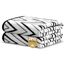 Rapport Home Helix Hand Towels 2 Pack | Mono Black | 50x85cm | Luxurious 500GSM 100% Cotton | Oeko-Tex Certified Absorbent & Soft