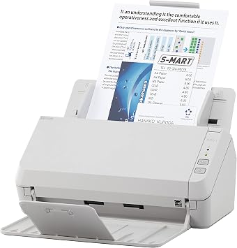 Fujitsu SP-1125N 25ppm/50ipm A4 Duplex ADF Gigabit Ethernet USB3.2 LED Office Scanner. Windows. Includes PaperStream IP, PaperStream Capture