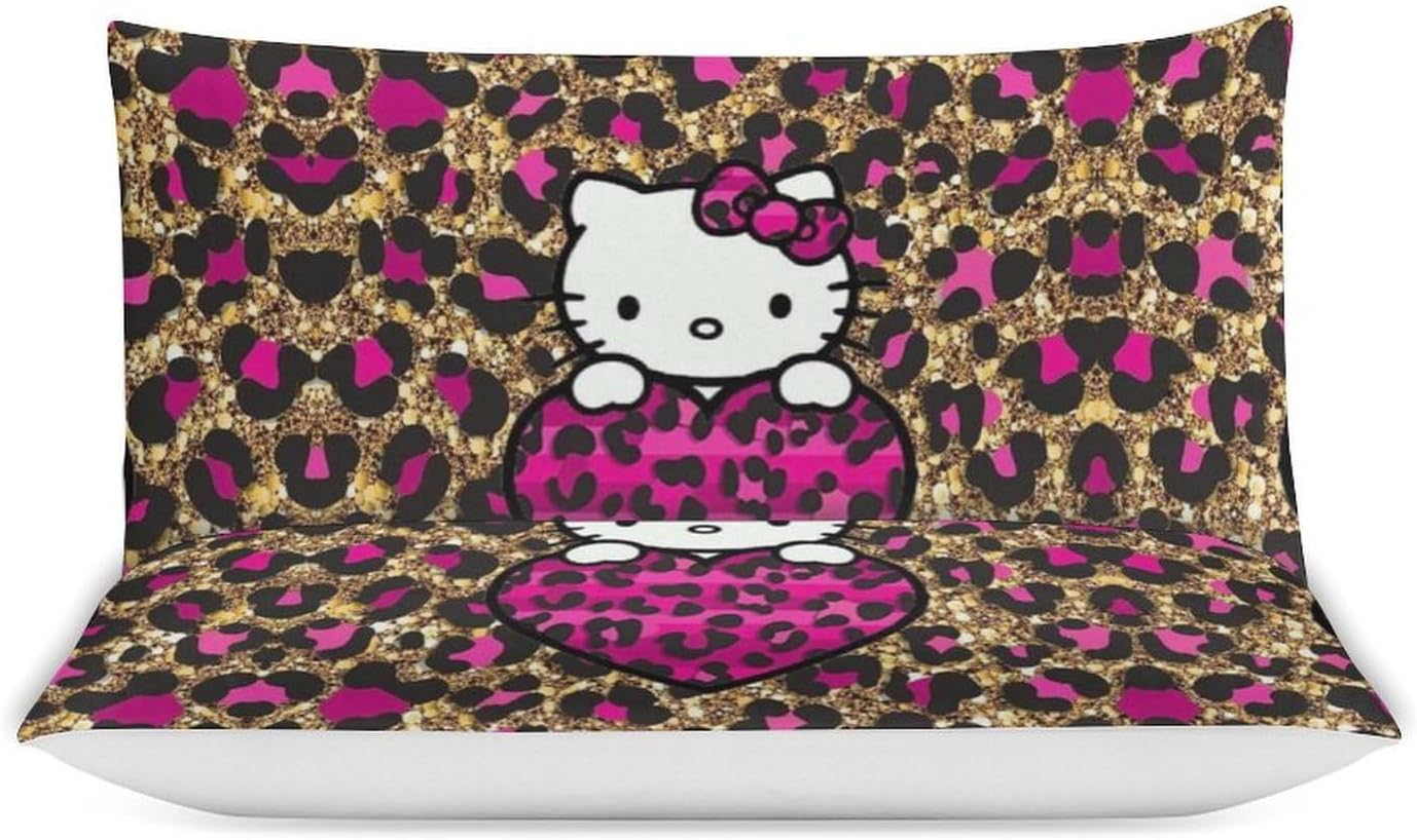 ハローキティ ヒョウ柄 布団カバー 3点セット シングル シングル 枕