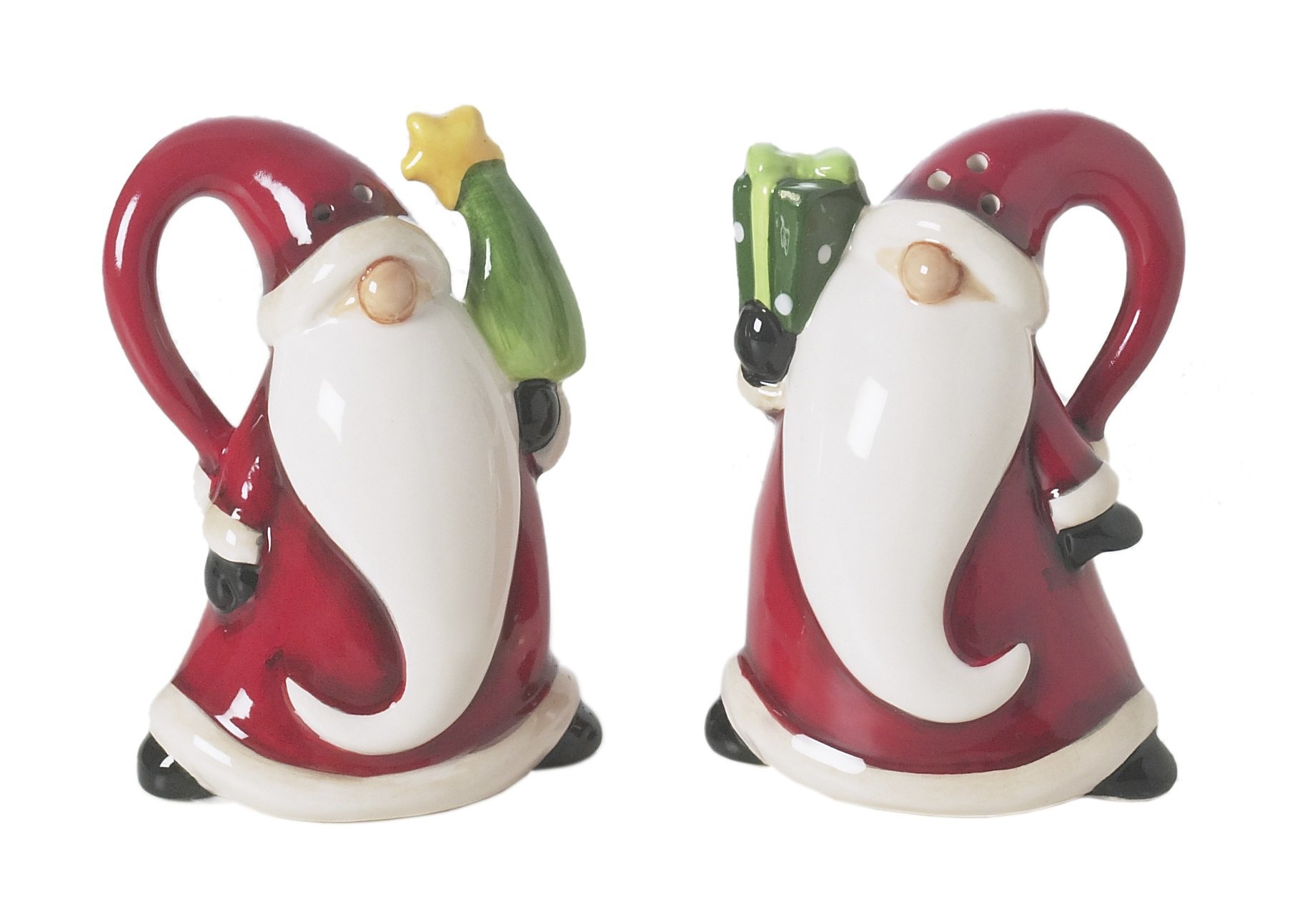 Excelsa Red Santa Claus Salt And Pepper Set Ceramic 6 X 4.5 X 8 Cm