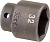 SK Hand Tool 34082 12-Inch Drive Standard Impact Socket, 32mm