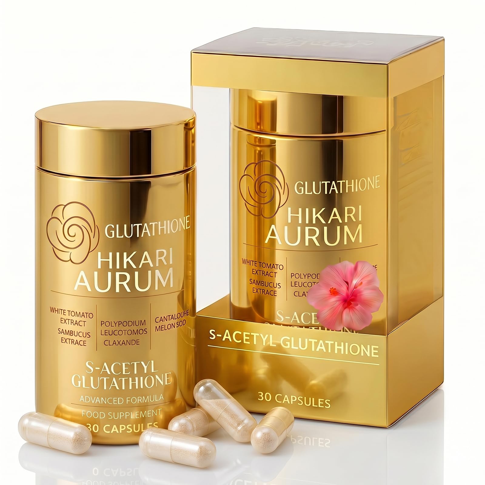Glutathione Capsule, Aurum Hikari Premium Glutathione - 30 Capsules