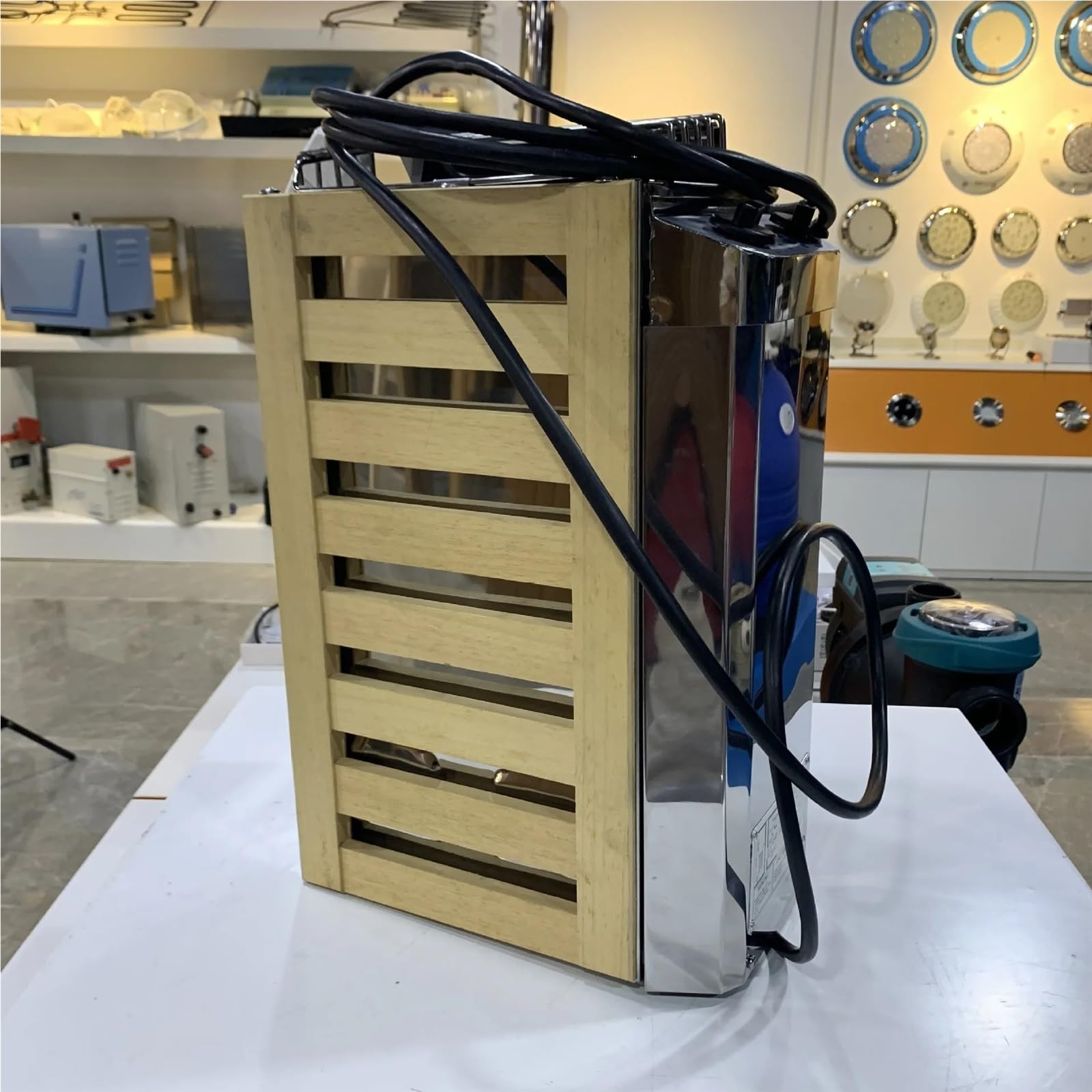 Riscaldatore for sauna da 3,6 kW, generatore di e for 220 W, attrezzatura for l'asciugatura a stanza del forno riscaldamento for uso domestico Ad alte prestazioni | Pink