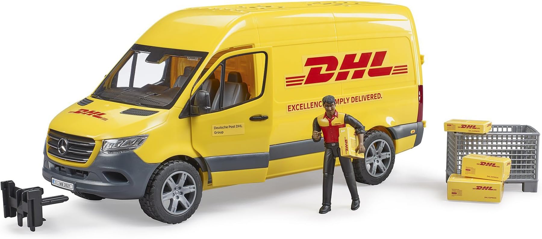 bruder MB Sprinter DHL with driver