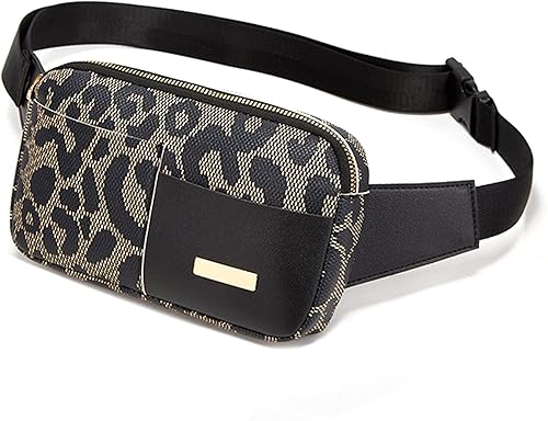 Riñonera grande con 4 bolsillos con cremallera para correr senderismo viajes entrenamiento pasear al aire libre deporte pesca bolsa de cintura Negro