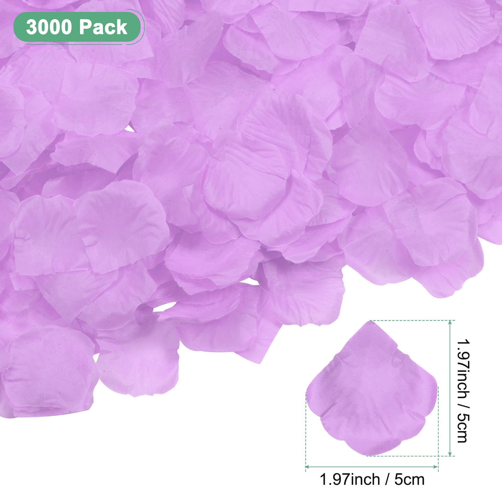 M METERXITY 3000-Pack Silk Artificial Flower Rose Petals - Image 3