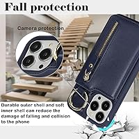 Vista 18 de Havaya Funda para iPhone 13 Pro Max y iPhone 12 Pro Max, cartera compatible con magsaf 2 en 1, desmontable magnética con tarjetero y ranura trasera