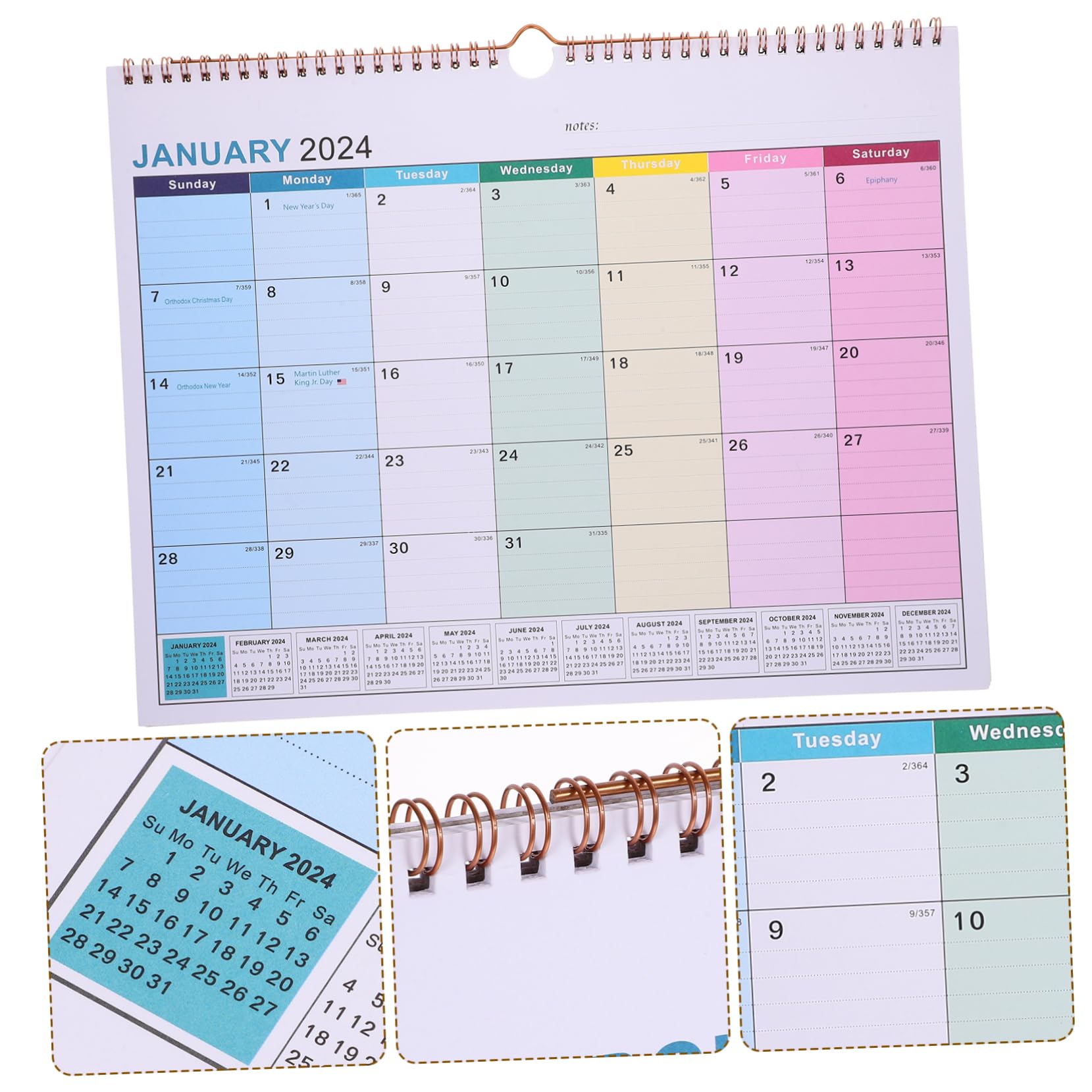 Lurrose 4stücke Englischer Wandkalender Monate Einfacher Und Stilvoller Kalender Für Zuhause Und Büro Für Tägliche Planung Und Organisation