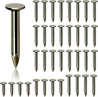 Glarks 300Pcs 1-1/4inch Steel Roofing Felt Nails Roofing Felt Pins Clout Nails Countersunk Head Felt Nails, for Securing Shed Roofs, Roofing Felt Slate Boards, Wood Shed Tiles