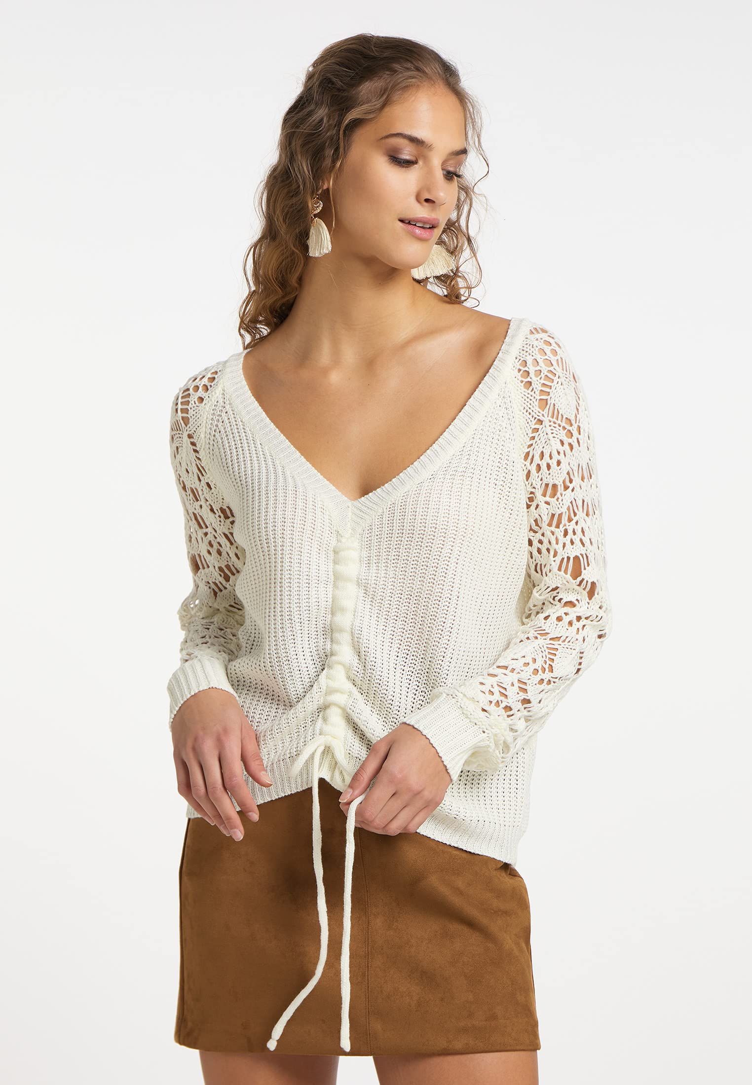 nascita Maglione Lavorato a Maglia Donna
