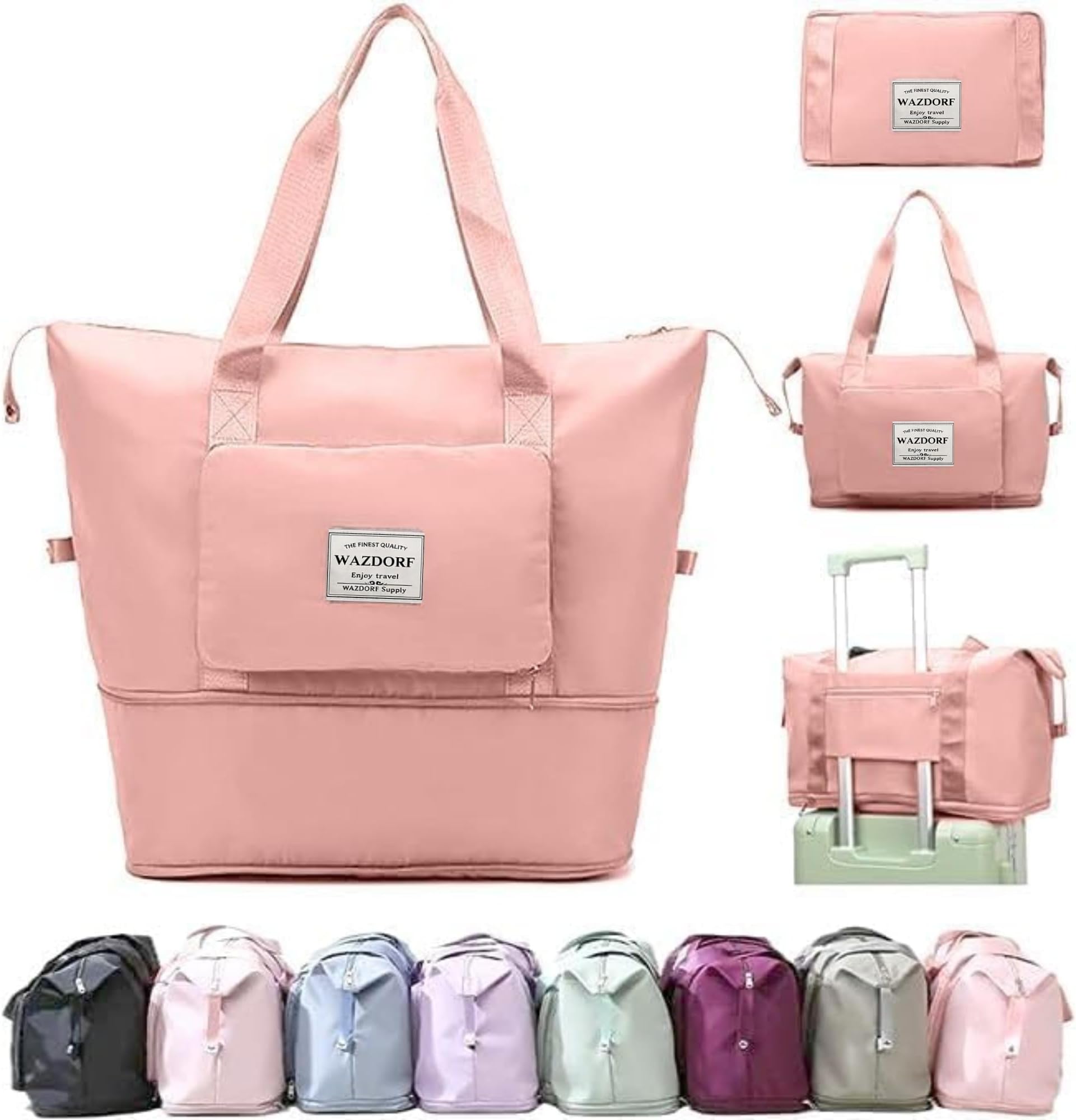 41 Liter Expandable Travel Bags for Women, Duffle Bags for Women Luggage, Foldable Vanity Traveling Bag, Waterproof Hand Bag for Ladies Personal Items