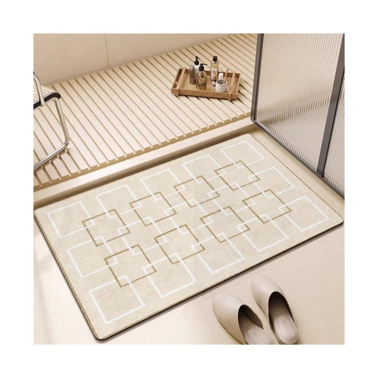 Tapis de sol antidérapant pour porte de toilettes et douche