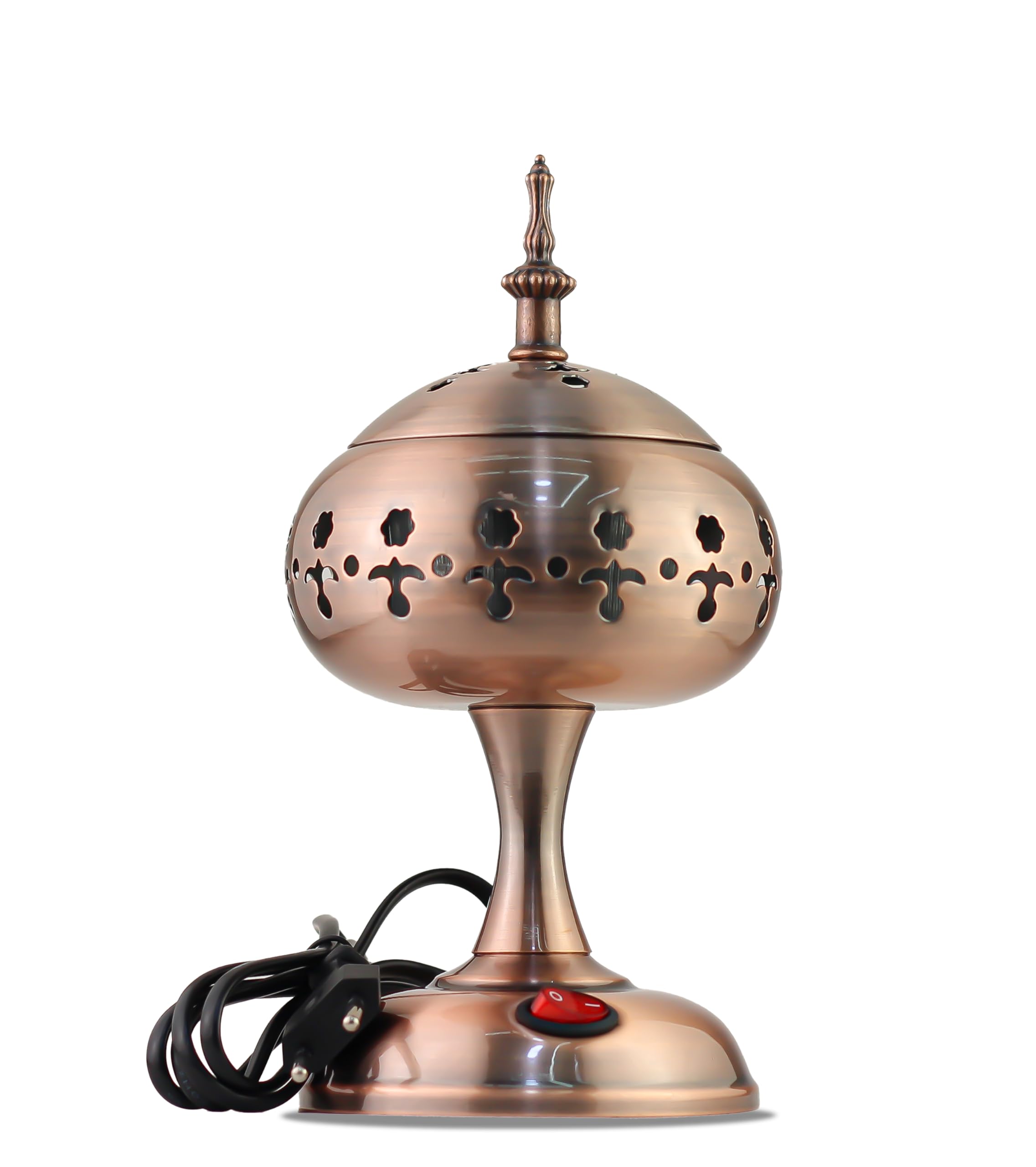 Arabian Electric Incense Burner Metal Vintage Arabic Burner - Middle Eastern Incense Holder, Electric Bakhoor Burner Suitable for Arabian Oud, Home and Hotel Decor (Style 14)
