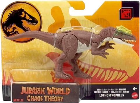 Jurassic World Chaos Theory Danger Pack Lophostropheus Action Figure Toy, Posable