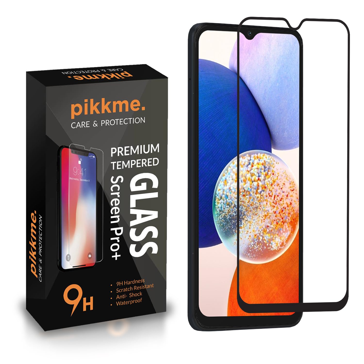 Pikkme Tempered Glass Screen Protector for Samsung Galaxy A14 4G / A14 5G Edge to Edge Coverage with Easy Installation kit (B0CK7XHV6G) Amazon Price History, Amazon Price Tracker