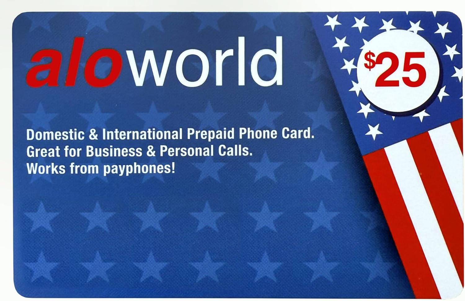 Phone Card for International & Domestic Calls, Prepaid Calling Card for Any Phones & Payphones | $25 USD
