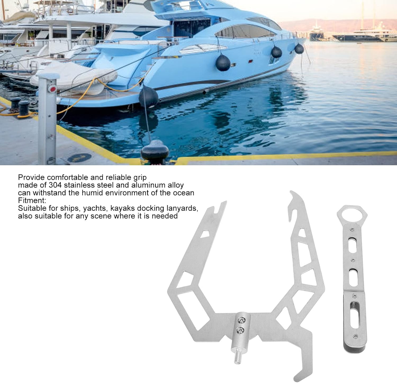 The Boat Hook,Dock Hook,Easy Long Distance Threader,Telescoping Boat Hook, Multi Purpose Dock Hook for Your Home and Outdoor U Type Mooring Rope Threader Dock Hook Cable Wire Guider(Normal Version)