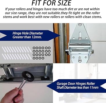 XTPTFABS 22Pcs Garage Door Quiet Hinge Sleeve Shaft Gasket(ID-11mm;L-80mm)