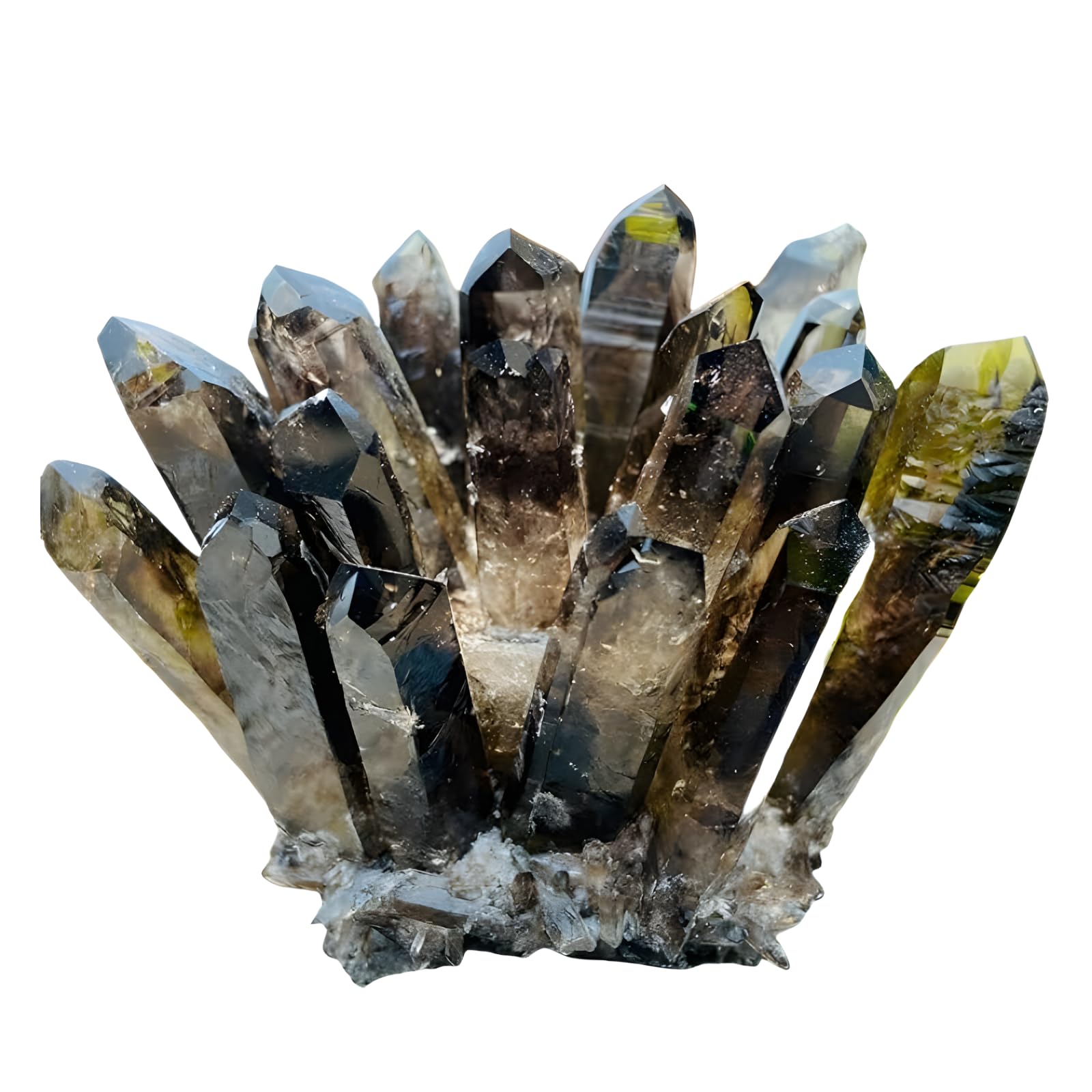 Smoky Quartz Crystal Cluster Large Quartz Crystal Cluster Natural Healing Stones Crystal Quartz Cluster Natural Crystal Quartz Stones for Relaxation Crystal Quartz Cluster