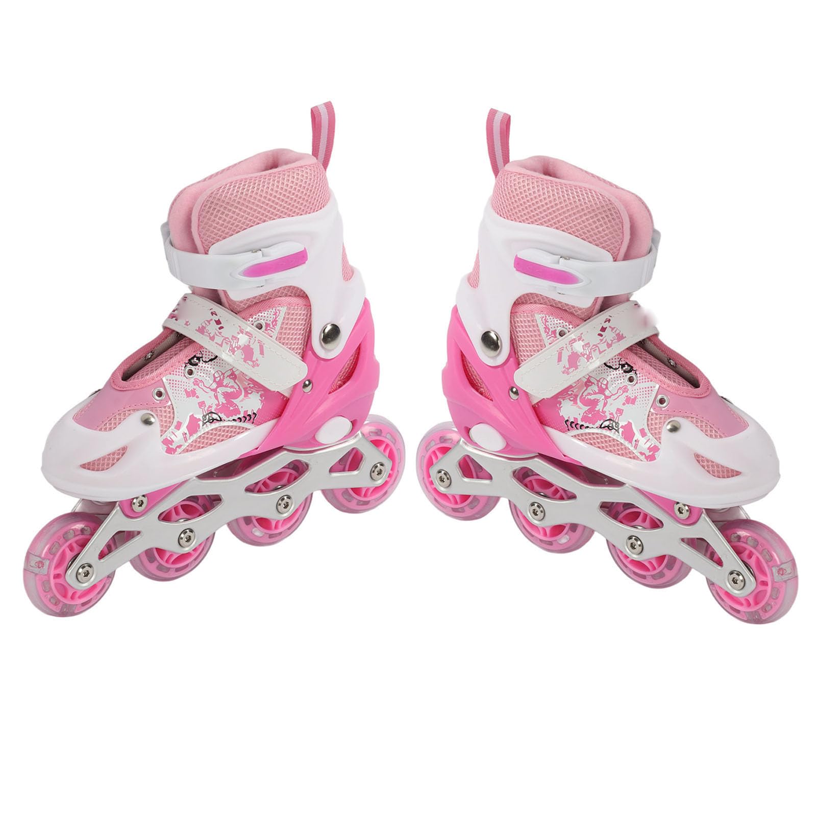 Tbest Wrotki dla Dzieci Kółka świecące Rozmiary 1-5 | Adjustable fit for boys and girls, indoor outdoor use, construction, comfortable padding