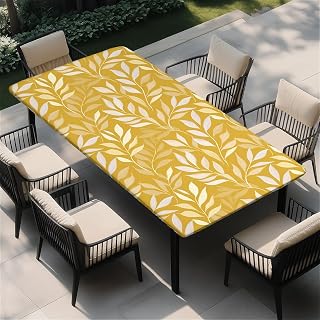 Rectangle Fitted Table Cover with Elastic Fits 6 Foot Tables