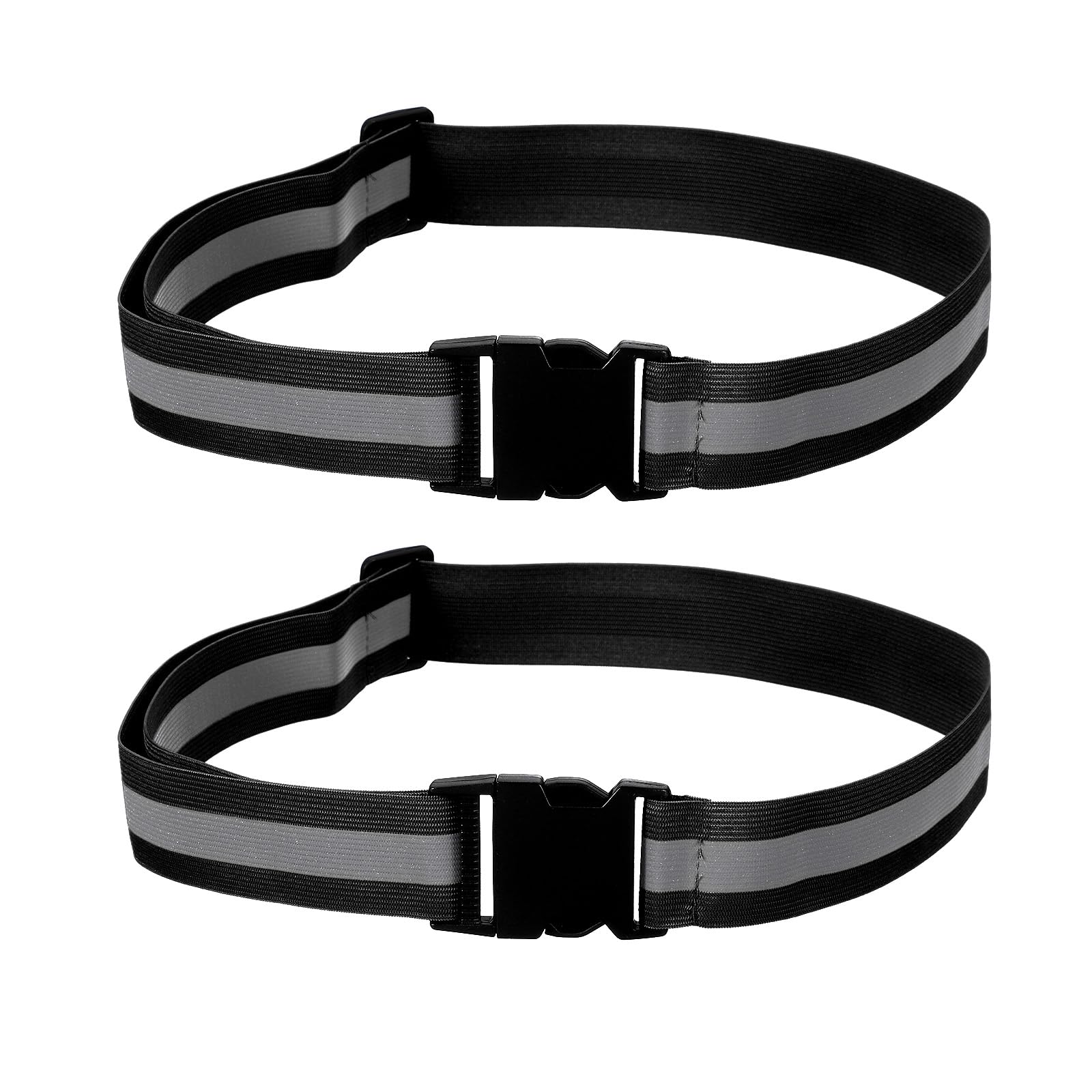 PATIKIL Adjustable Reflective Running Belt 1.5 Inch, 2 Pcs Glow Pt Belt Sash for Cycling Walking Motorcycle Gear, Black โ image 1