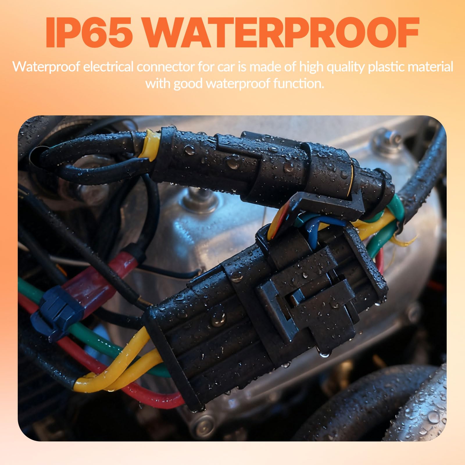 Set di 63 connettori elettrici impermeabili per auto, 1/2/3/4/5/6 pin, 1008 pezzi, kit di connettori per cavi elettrici impermeabili maschio e femmina con strumento di crimpatura a cricchetto