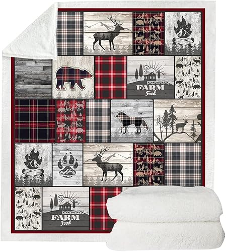 Miniatura 7 de Manta de Navidad de nativos del suroeste de Estados Unidos, decoración de casa de campo, decoración de bohemia azteca, reversible, con borlas