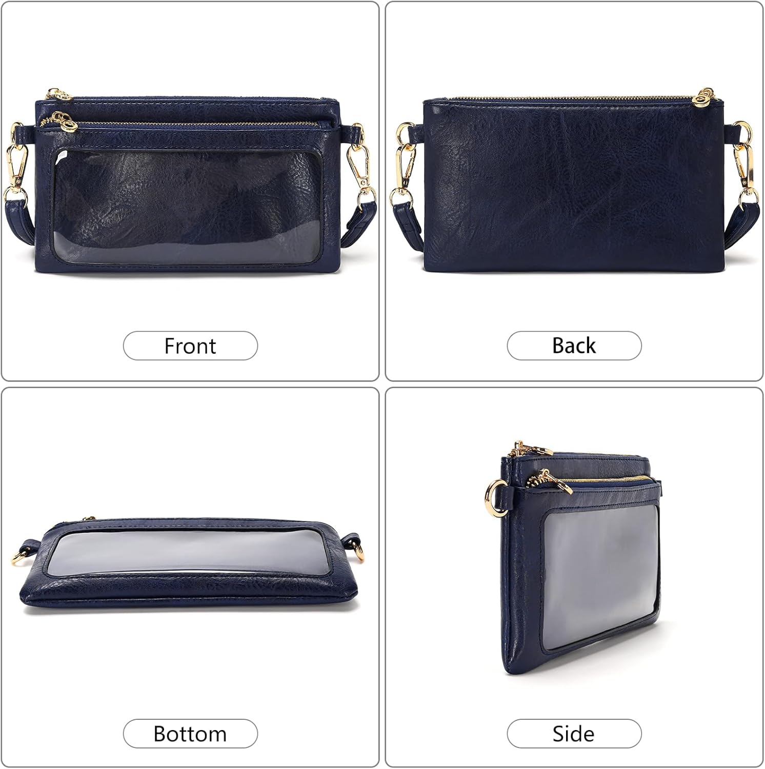 Women's Wallets Leather Small Crossbody Bag Wristlet Clutch Purse Slim Ladies Phone Bags with Shoulder Wrist Straps - Image 4