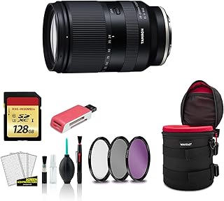 Tamron 28-200mm for Sony E f/2.8-5.6 Di III RXD Lens with 128GB Memory Card + Padded Case + More (International Model)