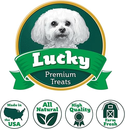 Miniatura 4 de Lucky Premium Treats Lucky Shorty Slims - Golosinas para perros de carne de res y palitos crujientes para masticar con carne de res real para perros