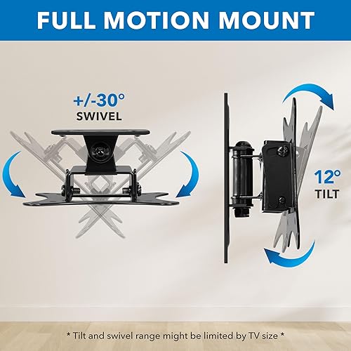 Miniatura 6 de Mount-It! Soporte de pared para TV de tamaño pequeño a mediano, se adapta a pantallas de 32 a 50 pulgadas, compatible con VESA de 75, 100, 7.874 in,