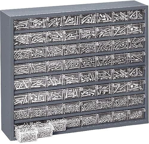 Durham 317-95 gris gabinete de acero, 25-7/8" ancho x 21-3/8" altura x 6-3/8" profundidad, 64 cajón de plástico