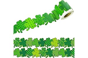 St Patricks Day Bulletin Board Border Decorations|Shamrock Clover Trim|Green Bulletin Board Trim|Classroom...