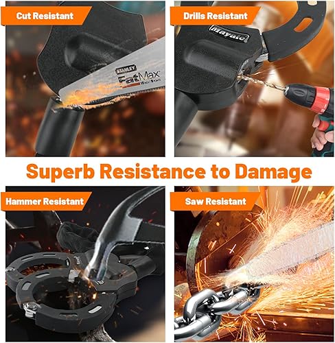 Miniatura 7 de Cerradura de scooter eléctrico antirrobo, negro, cerradura de llave, resistente, seguro, disuasorio, cadena de bloqueo de bicicleta, scooters,