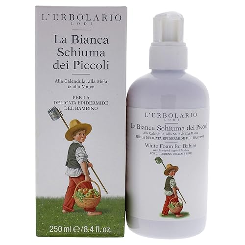 LErbolario - Espuma blanca para bebés para niños, espuma de 8.4 onzas