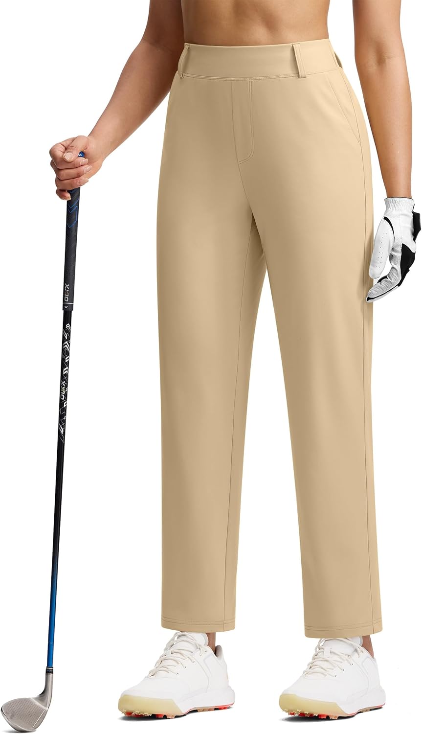 Fleece Lined Pants Women Winter Golf Pant with Zipper Pockets Pull On Stretch Dressy Travel Work Casual Slacks - Image 2